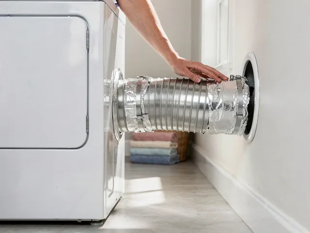 Professional dryer vent hose installation by Miami Beach Dryer Vent Cleaning in Miami Beach