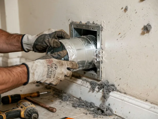 Professional dryer vent repair and installation by Miami Beach Dryer Vent Cleaning in Miami Beach