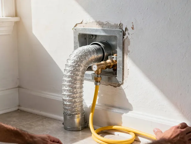 Miami Beach Dryer Vent Cleaning certified technician performing specialized gas dryer vent cleaning in Miami Beach